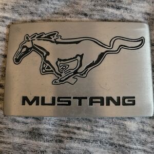 Silver Mustang Belt Buckle